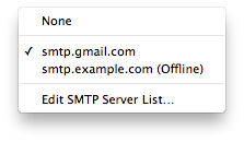 SMTP server list