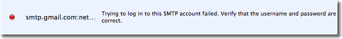 Verify the username and password are correct.